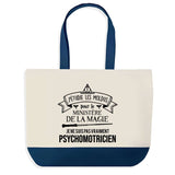 Sac de shopping bleu Psychomotricien Ministère de la Magie