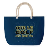Sac de plage Bleu anse corde Golf soit avec toi