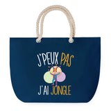 Sac de plage Bleu anse corde J'peux Pas Jongle