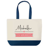 Sac de shopping bleu Michelle en Vacances