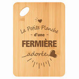 Planche bambou gravée personnalisée femme idée cadeau Fête des Mères apéro 30×20 prénom cuisine plateau fromage anniversaire noel maman mamie