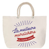 Sac Fête des Mères Mamie Famille Idée Cadeau anniversaire Noël Travail Boulot Métier Départ Retraite Collègue Femme cabas shopping plage