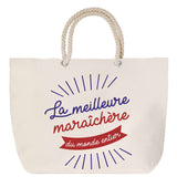Sac Fête des Mères Mamie Famille Idée Cadeau anniversaire Noël Travail Boulot Métier Départ Retraite Collègue Femme cabas shopping plage