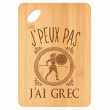 Planche bambou gravée personnalisée femme homme idée cadeau Fête des Mères Fête des Pères apéro papa maman prénom cuisine plateau fromage