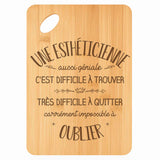 Planche bambou gravée personnalisée femme idée cadeau Fête des Mères apéro 30×20 prénom cuisine plateau fromage anniversaire noel maman mamie