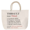 Sac Fête des Mères Mamie Famille Idée Cadeau anniversaire Noël Travail Boulot Métier Départ Retraite Collègue Femme cabas shopping plage