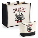 Cabas homme ou femme sac plage ou shopping tote bag pochette trousse Idée cadeau original pour anniversaire Noël travail départ retraite collègue famille fete des mères fetes des pères papa maman mamie papi