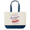 Sac de shopping bleu Dactylo Meilleure du Monde