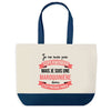 Sac de shopping bleu Maroquinière Superwoman