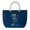 Sac de plage Bleu anse corde J'peux Pas Guitariste Femme