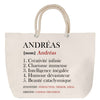 Sac Fête des Mères Mamie Famille Idée Cadeau anniversaire Noël Travail Boulot Métier Départ Retraite Collègue Femme cabas shopping plage