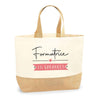 Sac Jute Fête des Mères Fêtes des Pères Mamie Papi Famille Idée Cadeau anniversaire Noël Travail Boulot Métier Départ Retraite Collègue Femme Homme