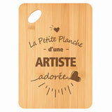 Planche bambou gravée personnalisée femme idée cadeau Fête des Mères apéro 30×20 prénom cuisine plateau fromage anniversaire noel maman mamie