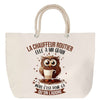 Sac Fête des Mères Mamie Famille Idée Cadeau anniversaire Noël Travail Boulot Métier Départ Retraite Collègue Femme cabas shopping plage