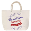 Sac Fête des Mères Mamie Famille Idée Cadeau anniversaire Noël Travail Boulot Métier Départ Retraite Collègue Femme cabas shopping plage
