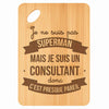 Planche bambou gravée personnalisée homme idée cadeau Fête des Pères apéro 30×20 prénom cuisine plateau fromage anniversaire noel papa papi 
