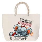 Sac Fête des Mères Mamie Famille Idée Cadeau anniversaire Noël Travail Boulot Métier Départ Retraite Collègue Femme cabas shopping plage