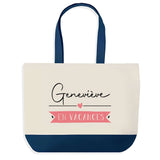 Sac de shopping bleu Geneviève en Vacances