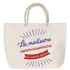 Sac Fête des Mères Mamie Famille Idée Cadeau anniversaire Noël Travail Boulot Métier Départ Retraite Collègue Femme cabas shopping plage