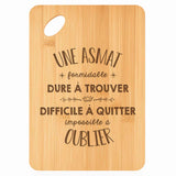 Planche bambou gravée personnalisée femme idée cadeau Fête des Mères apéro 30×20 prénom cuisine plateau fromage anniversaire noel maman mamie