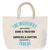 Sac Fête des Mères Mamie Famille Idée Cadeau anniversaire Noël Travail Boulot Métier Départ Retraite Collègue Femme cabas shopping plage