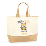 Sac Jute Fête des Mères Fêtes des Pères Mamie Papi Famille Idée Cadeau anniversaire Noël Travail Boulot Métier Départ Retraite Collègue Femme Homme