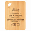 Planche bambou gravée personnalisée homme idée cadeau Fête des Pères apéro 30×20 prénom cuisine plateau fromage anniversaire noel papa papi 