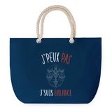 Sac de plage Bleu anse corde J'peux Pas Signe Balance