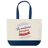 Sac de shopping bleu Bergère Meilleure du Monde