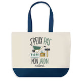 Sac de shopping bleu J'peux pas Jardin