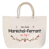 Sac Fête des Mères Mamie Famille Idée Cadeau anniversaire Noël Travail Boulot Métier Départ Retraite Collègue Femme cabas shopping plage