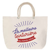 Sac Fête des Mères Mamie Famille Idée Cadeau anniversaire Noël Travail Boulot Métier Départ Retraite Collègue Femme cabas shopping plage