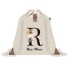 Sac à dos avec pochette Rose-Marie Lettre Fleur