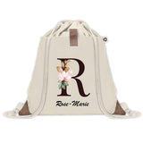Sac à dos avec pochette Rose-Marie Lettre Fleur