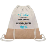 Sac Fête des Pères Papi Papa Cadeau anniversaire Noël Travail Boulot Métier Départ Retraite Collègue Homme cabas shopping plage