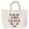 Sac Fête des Mères Mamie Famille Idée Cadeau anniversaire Noël Travail Boulot Métier Départ Retraite Collègue Femme cabas shopping plage