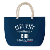 Sac de Plage Bleu avec Anse Corde Certifiée meilleure Bibi