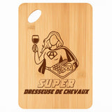 Planche bambou gravée personnalisée femme idée cadeau Fête des Mères apéro 30×20 prénom cuisine plateau fromage anniversaire noel maman mamie