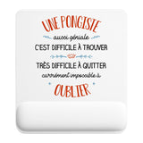 Tapis de souris ergonomique avec repose-poignet, accessoire bureau pour femme et homme, fête des pères, cadeau pas cher, idée cadeau fête des mères, secret santa, départ à la retraite, télétravail et gaming