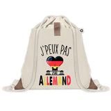 Sac à dos avec pochette J'peux pas Allemand