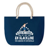 Sac de plage Bleu anse corde Slackline Légende Humour Geek
