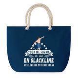 Sac de plage Bleu anse corde Slackline Légende Humour Geek