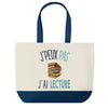 Sac de shopping bleu J'peux pas Lecture