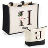 Cabas femme sac plage ou shopping tote bag pochette trousse Idée cadeau original pour anniversaire Noël travail départ retraite collègue famille fete des mères maman mamie