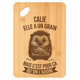 Planche bambou gravée personnalisée femme idée cadeau Fête des Mères apéro 30×20 prénom cuisine plateau fromage anniversaire noel maman mamie