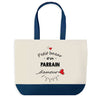 Sac de shopping bleu Bazar d'un Parrain d'amour