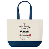 Sac de shopping bleu Bazar d'un Parrain d'amour