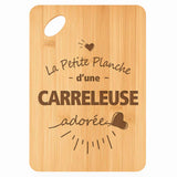 Planche bambou gravée personnalisée femme idée cadeau Fête des Mères apéro 30×20 prénom cuisine plateau fromage anniversaire noel maman mamie