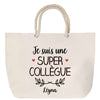 Sac Fête des Mères Mamie Famille Idée Cadeau anniversaire Noël Travail Boulot Métier Départ Retraite Collègue Femme cabas shopping plage