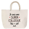 Sac Fête des Mères Mamie Famille Idée Cadeau anniversaire Noël Travail Boulot Métier Départ Retraite Collègue Femme cabas shopping plage